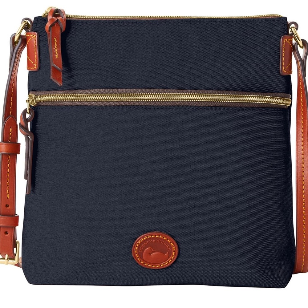 Dooney & Bourke Navy Leather Trim Crossbody **NWT**